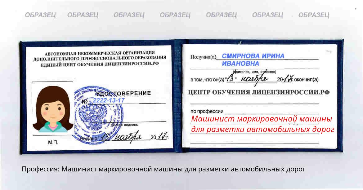 Машинист маркировочной машины для разметки автомобильных дорог Россия