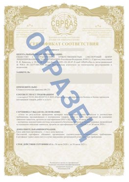Образец Сертификат СТО 01.064.00220722.2-2020 Россия Сертификат СТО 01.064.00220722.2-2020 