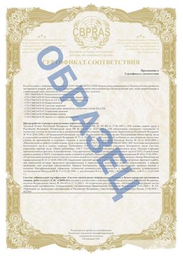 Образец Приложение к СТО 01.064.00220722.2-2020 Россия Сертификат СТО 01.064.00220722.2-2020 