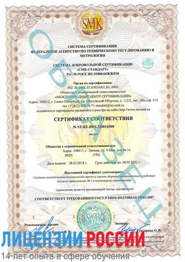 Образец сертификата соответствия Россия Сертификат OHSAS 18001