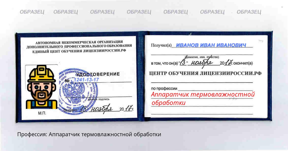 Аппаратчик термовлажностной обработки Россия