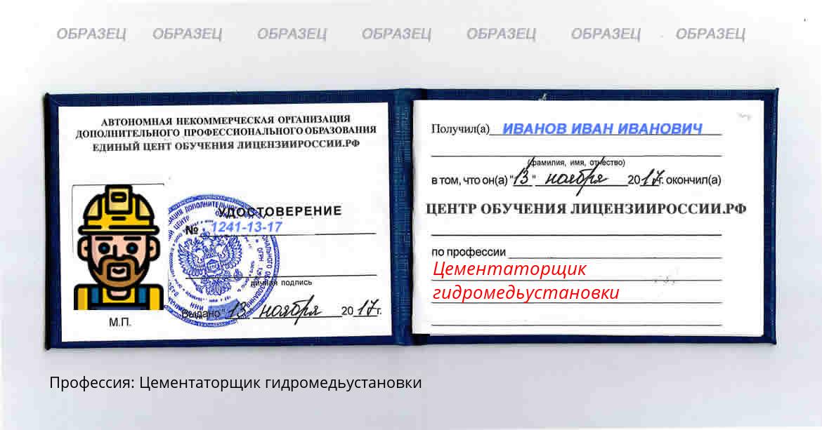 Цементаторщик гидромедьустановки Россия